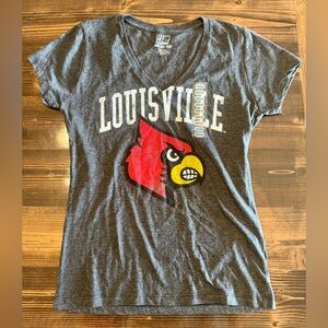 NWT Women’s Louisville‎ Cardinals Gray V-Neck T-Shirt Size M